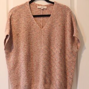 LOFT Multicolor Knit Short Sleeve Sweater – Size M